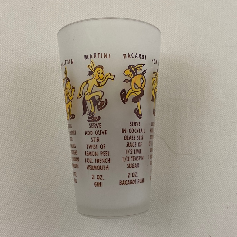 Vintage “Indian” tourist bar mixology glass